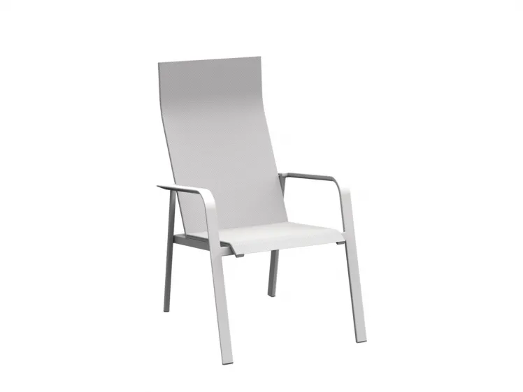 SOLPURI BREEZE Lounge Sessel, stapelbar - Alu white / softex shell
